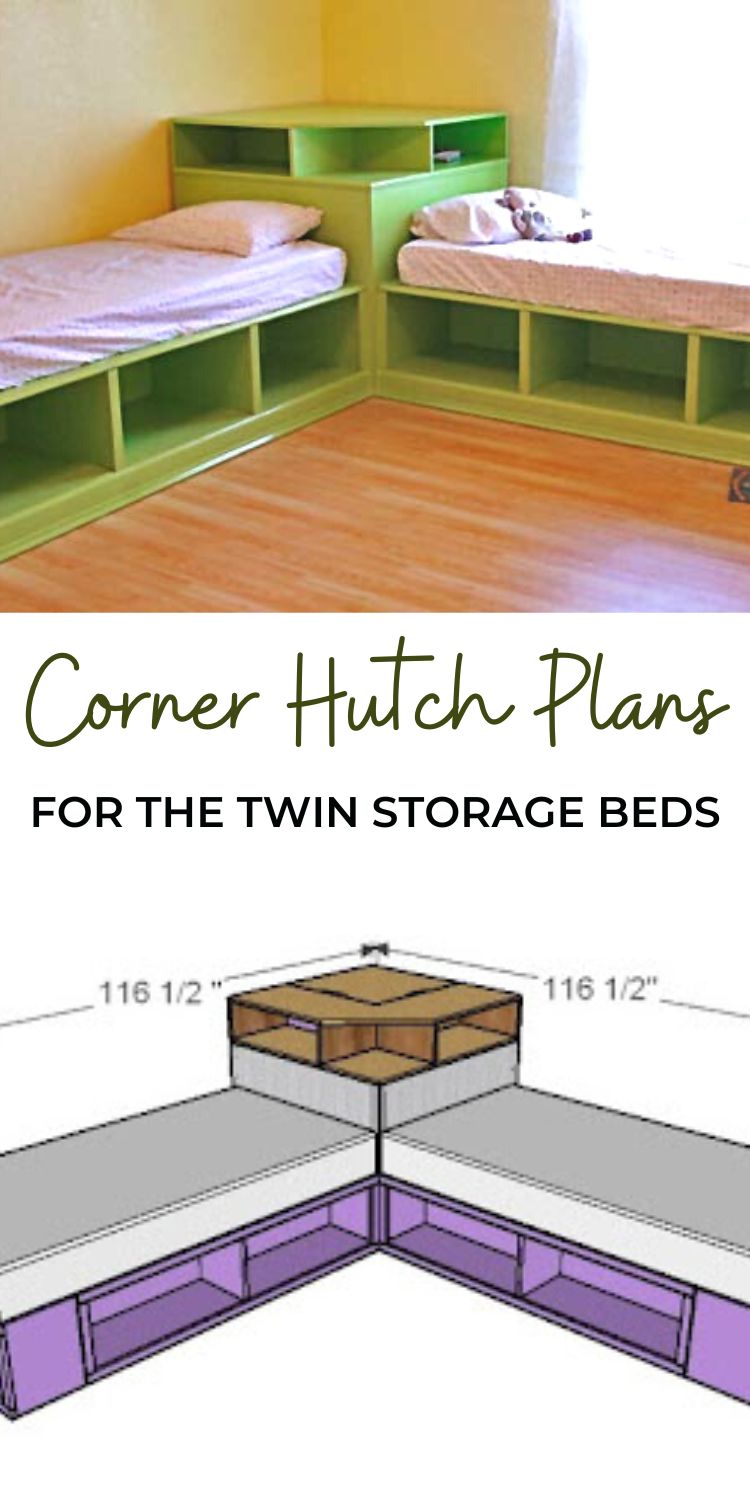 Corner Hutch Plans for the Twin Storage Beds