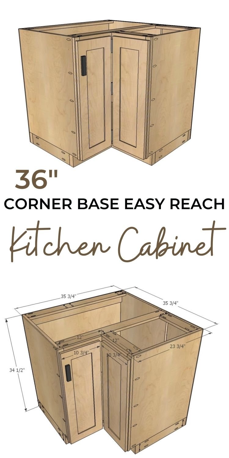 36 Corner Base Easy Reach Kitchen Cabinet