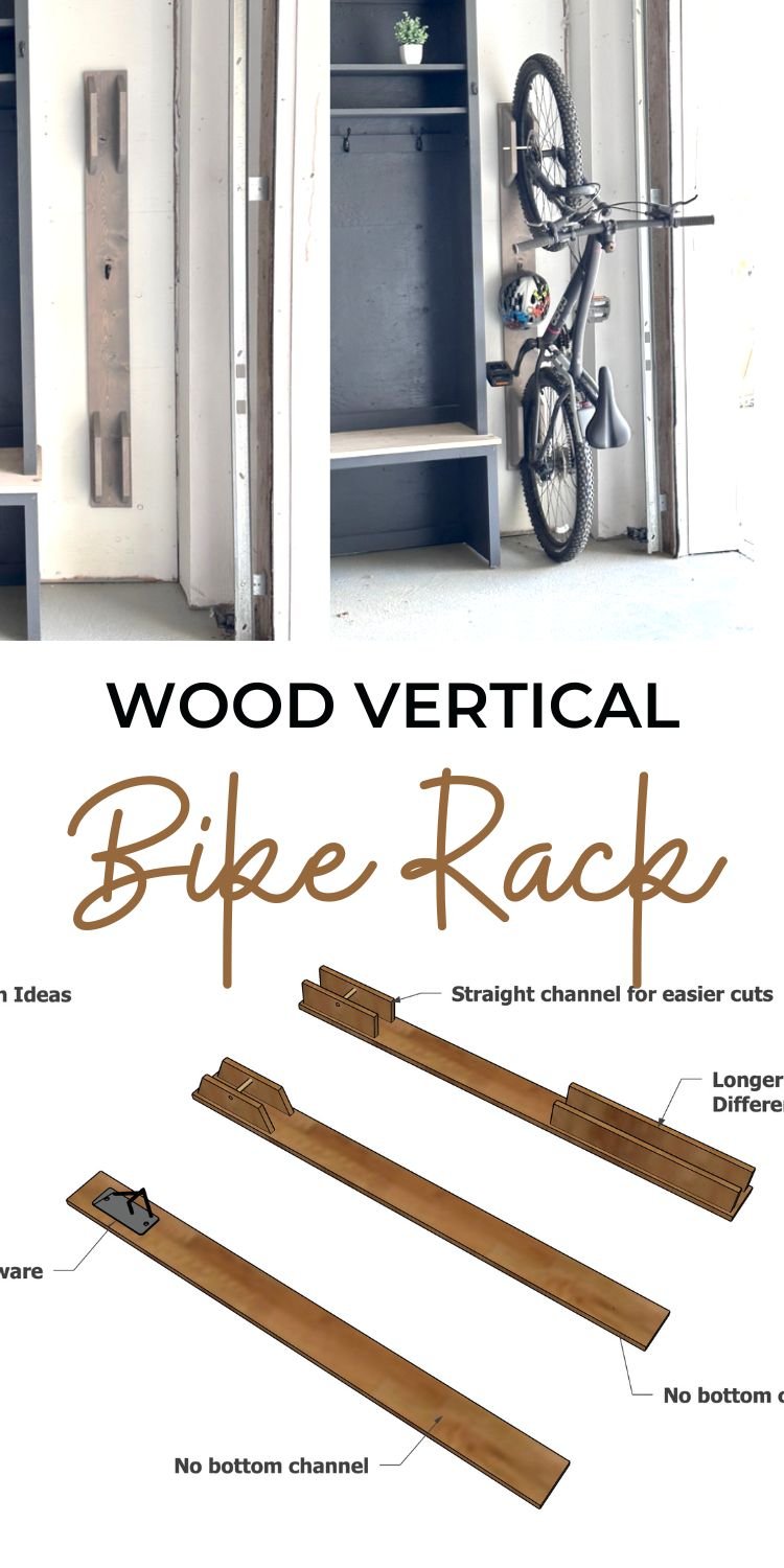 Wood Vertical Bike Rack