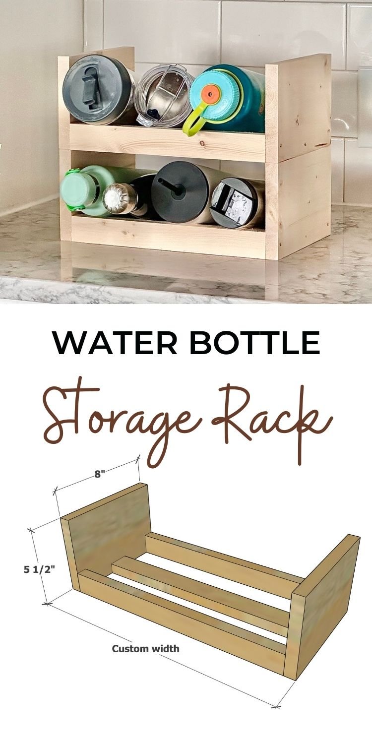 DIY Water Bottle Storage Rack
