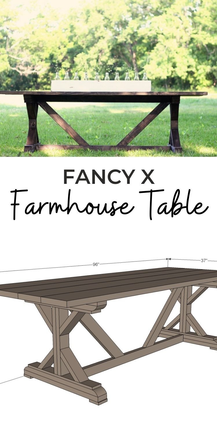 Fancy X Farmhouse Table 