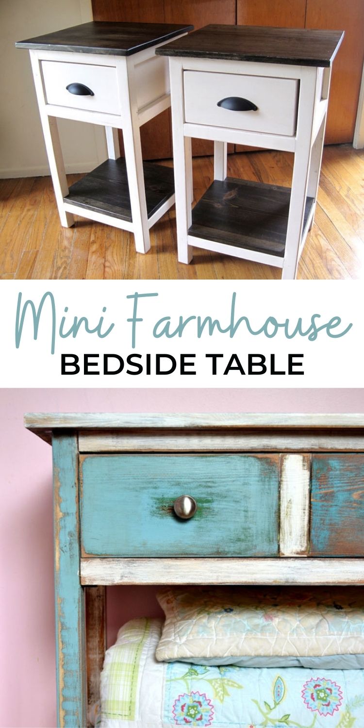 Mini Farmhouse Bedside Table 