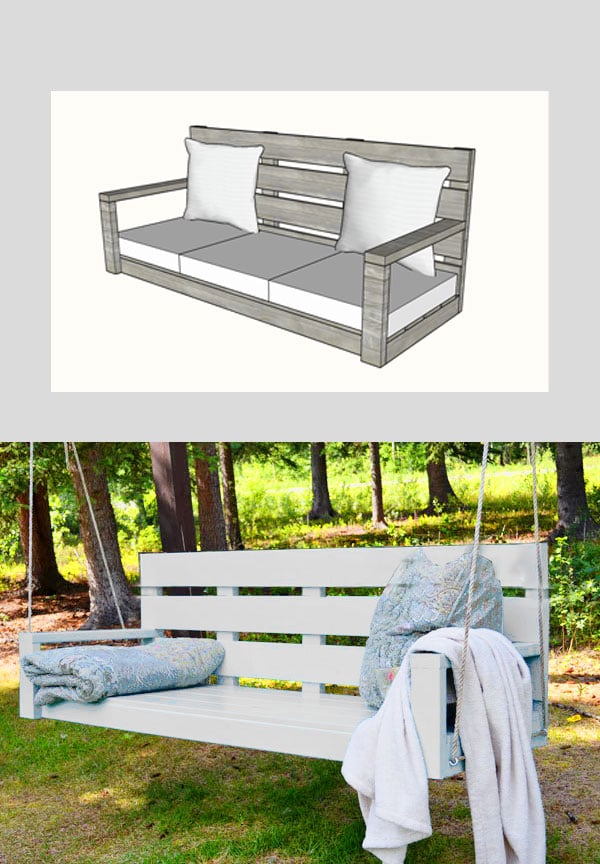 large porch swing bed plans