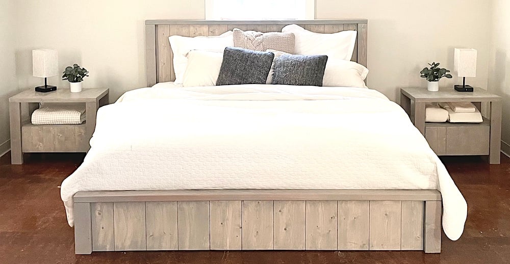 rustic modern bed diy plans ana white