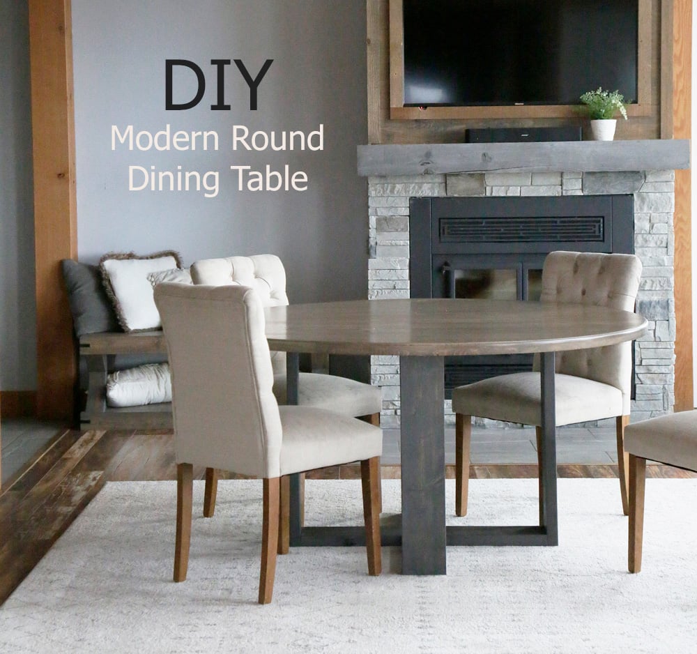 diy modern round dining table