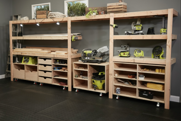 workbench with lots of storage