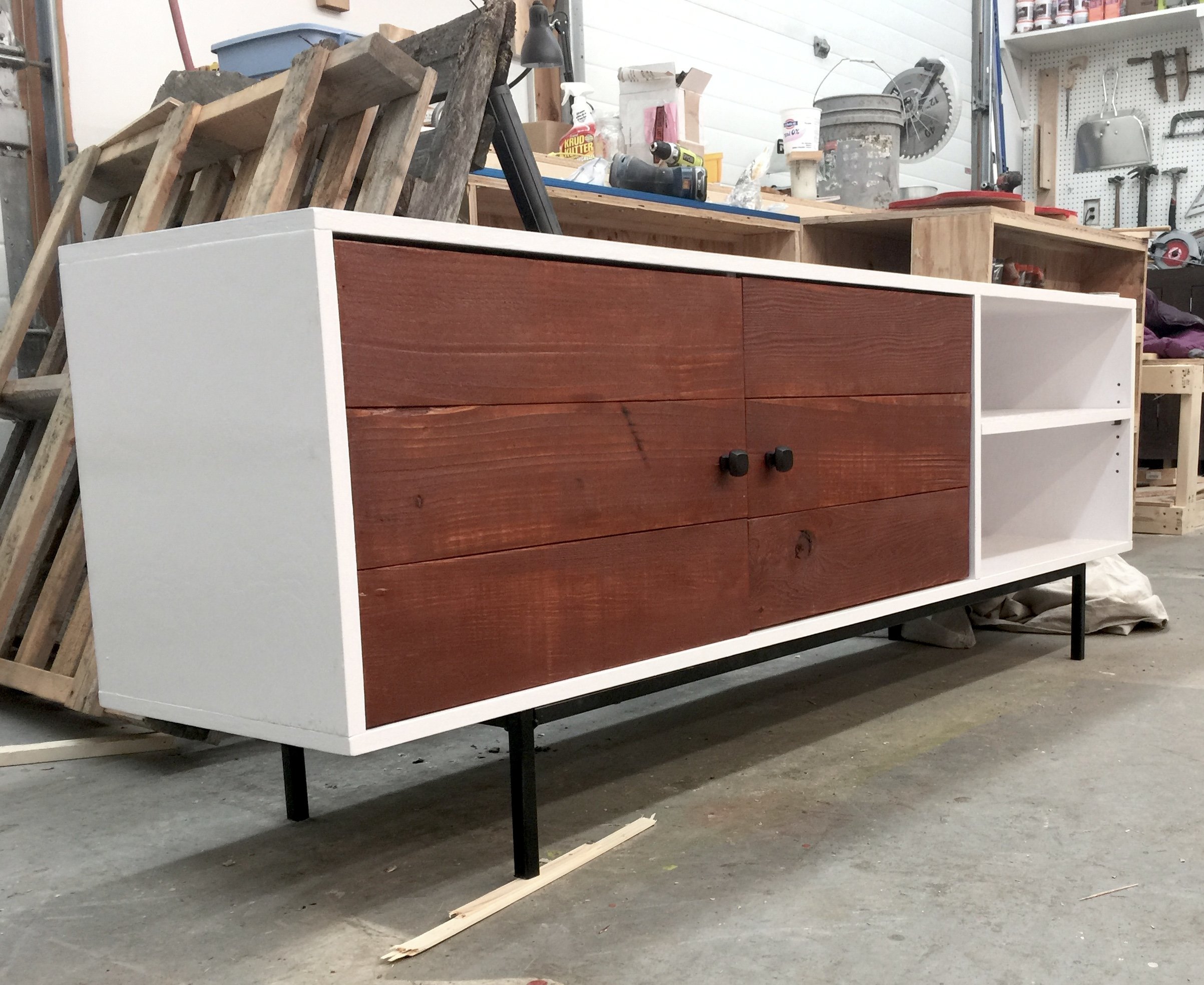 Long Modern Media Console Or Entertainment Center Ana White