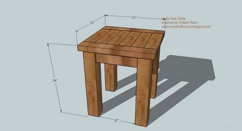 Woodwork Plans Outdoor Side Table PDF Plans