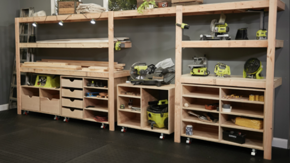 workbench with lots of storage