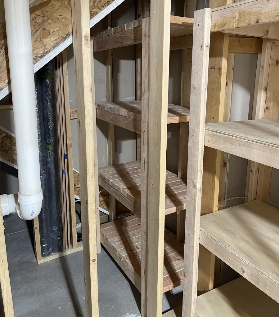 Garage / Basement Shelving + Bonus Wine/Liquor Under Stairs Storage