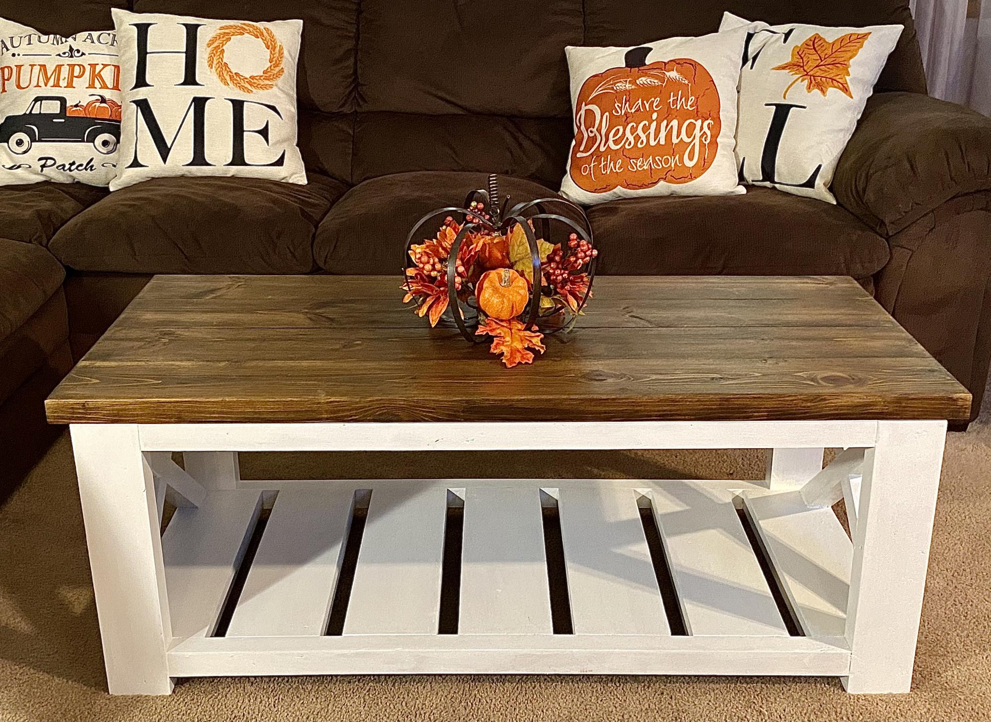 Rustic X and Lift top coffee table collaboration | Ana White