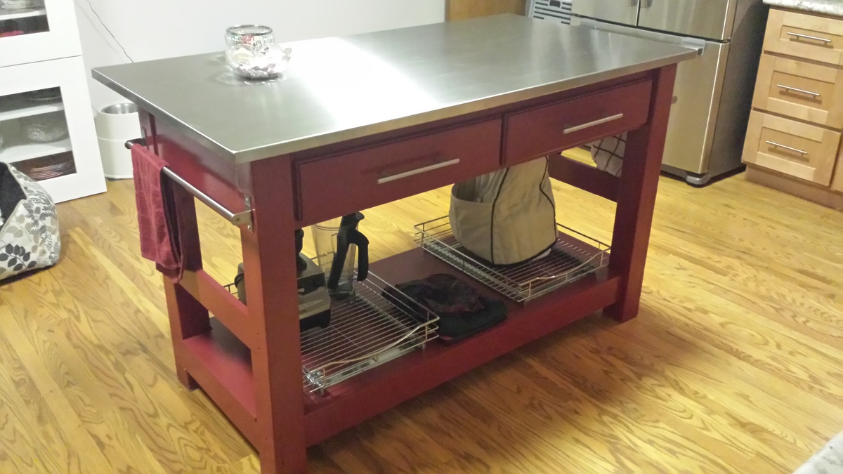 My Stainless Steel Kitchen Island Ana White My Stainless Steel Kitchen Island Ana White