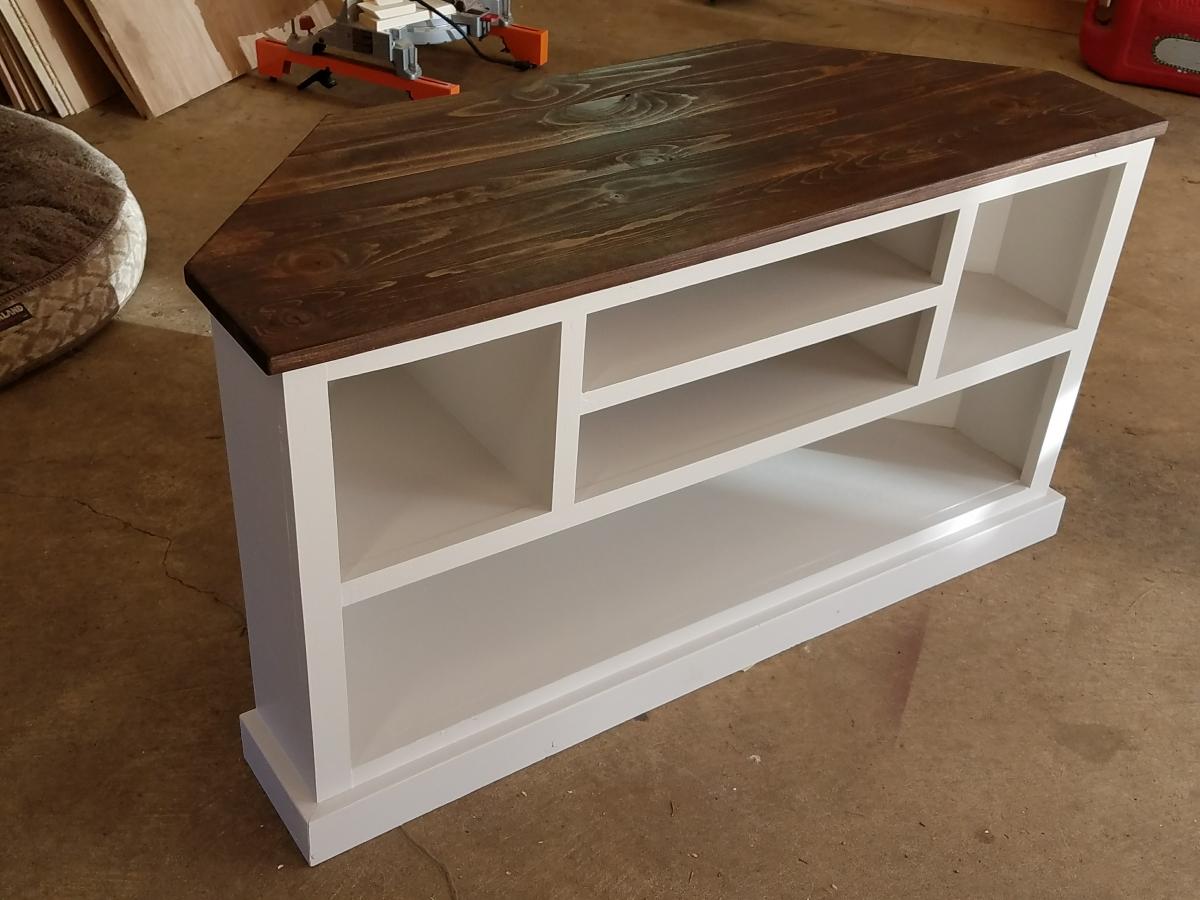 Diy corner discount tv cabinet