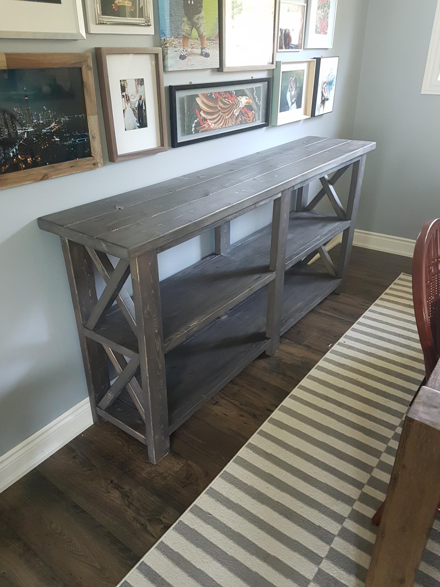 Farmhouse X Console Table | Ana White