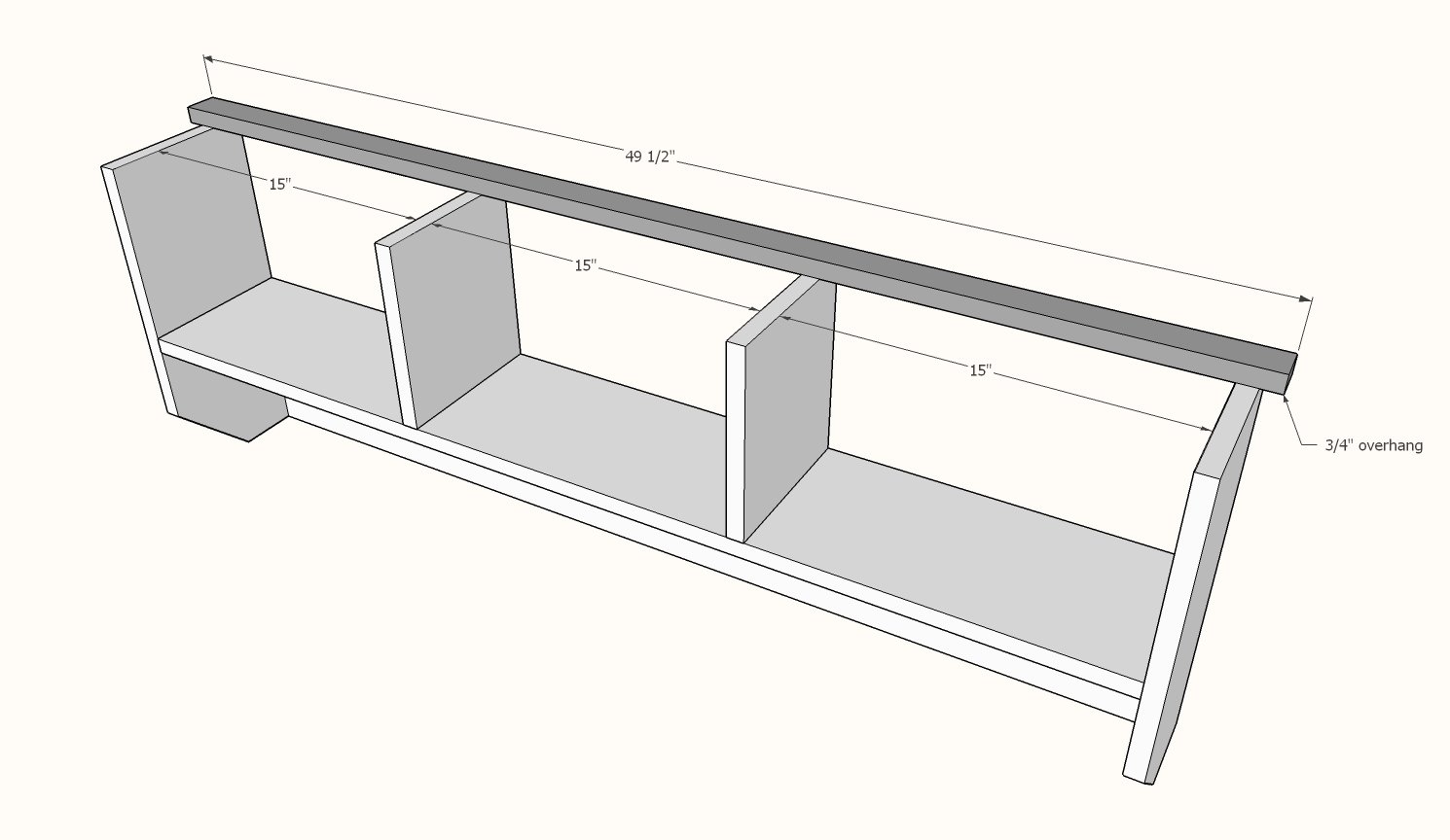 Entryway Bench And Storage Shelf With Hooks Ana White