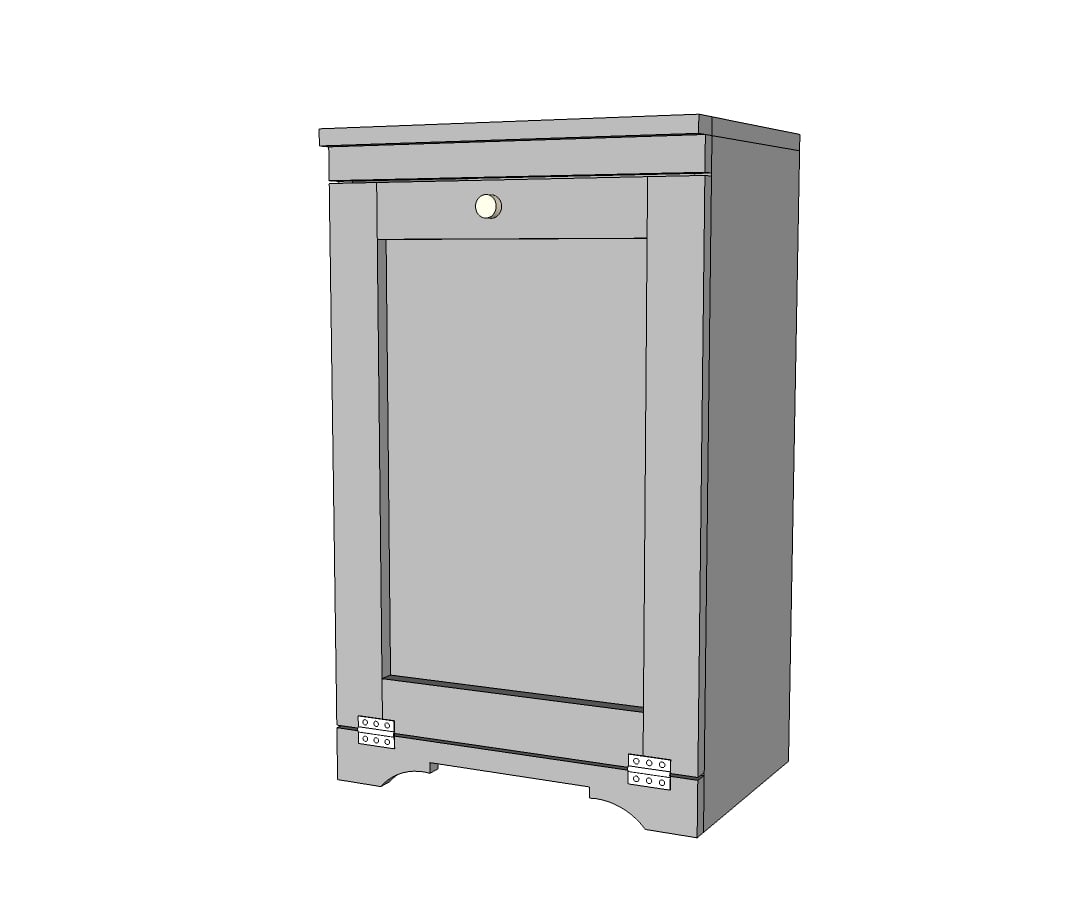 Wood Tilt Out Trash Or Recycling Cabinet Ana White