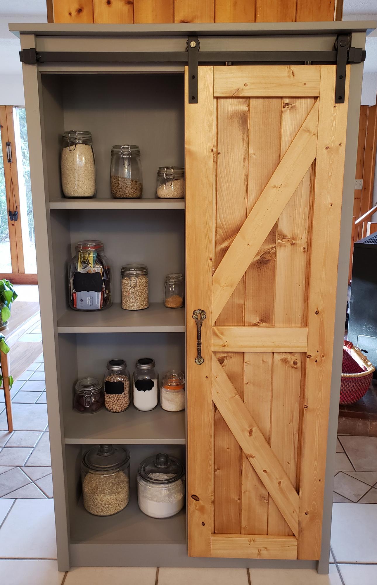Barn door bookcase Ana White
