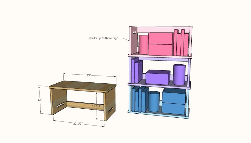 stackable storage desk 