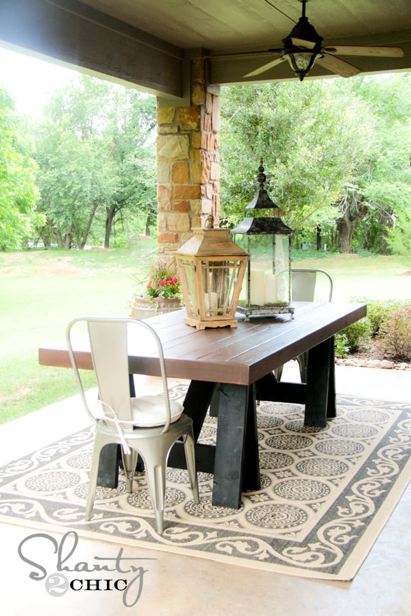 sawhorse dining table plans 