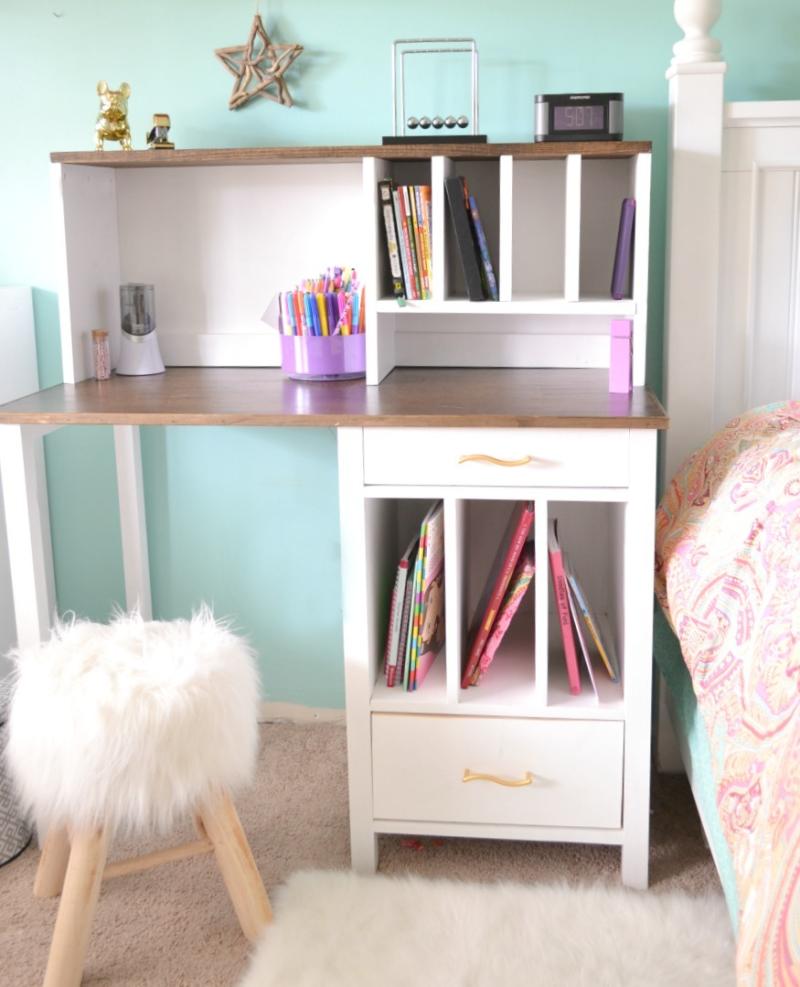 diy desk hutch with file cubby base
