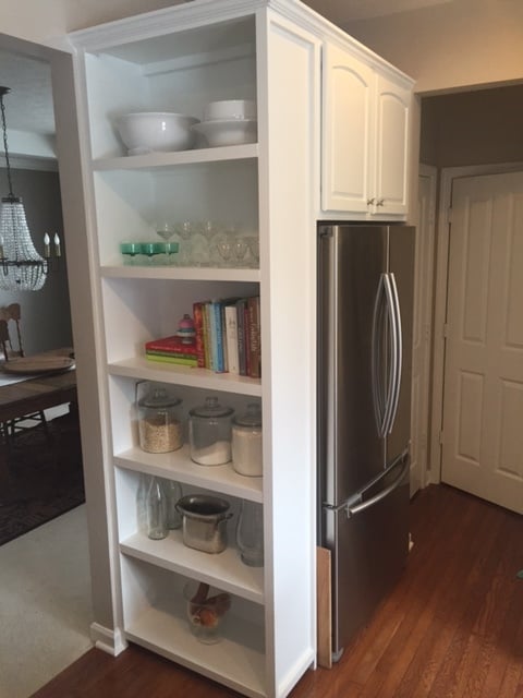 open shelf pantry