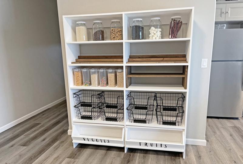 freestanding pantry shelf custom pantry