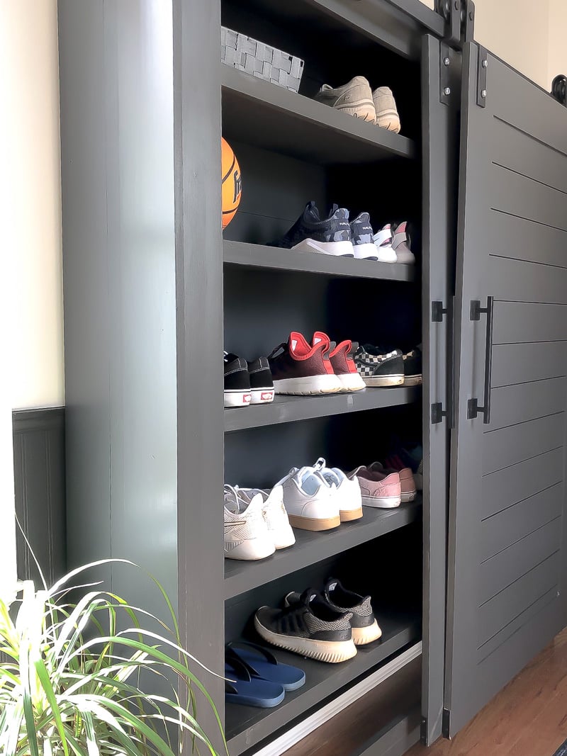 shoe sliding door cabinet