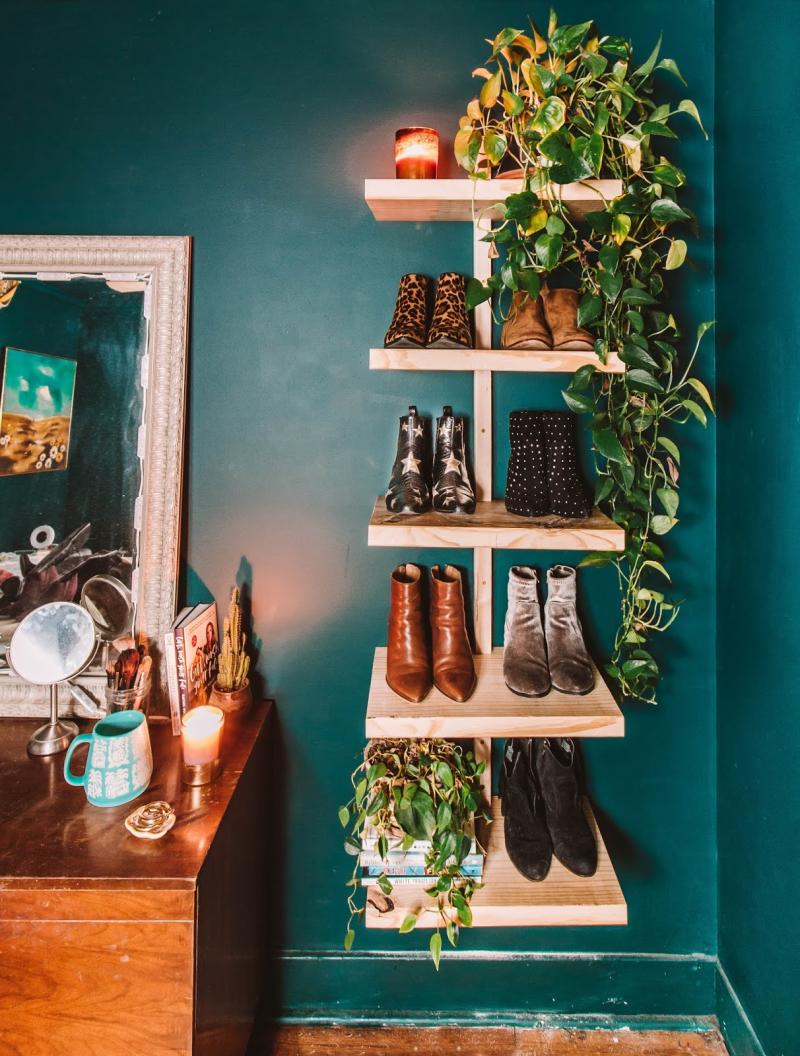 urban outfitters inspired shelf shoe shelf vertical shoe storage