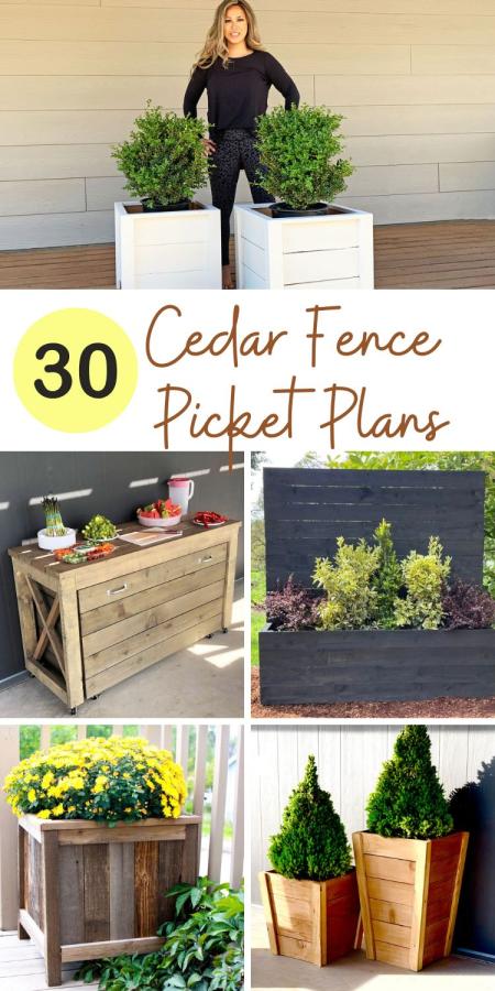 30 Amazing Cedar Fence Picket Projects with Free Plans!