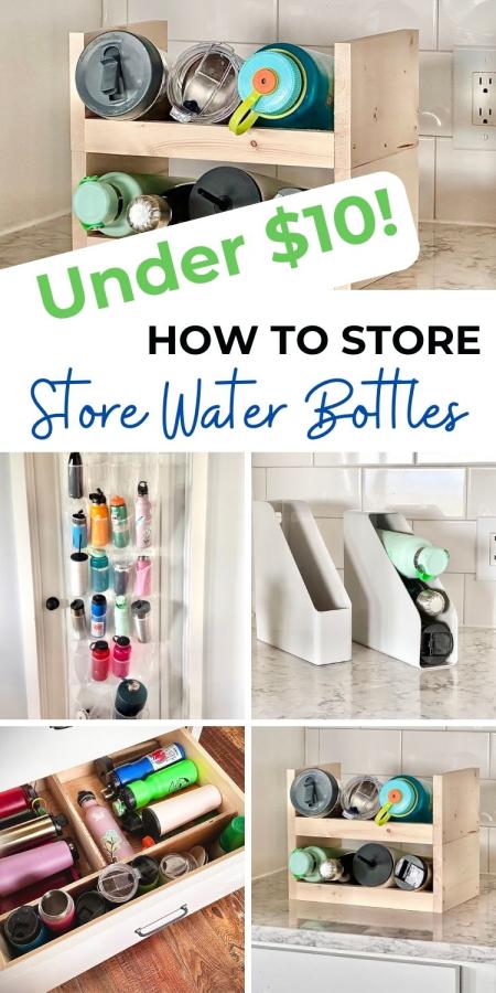 How to Store Water Bottles - Under $10 Ideas!