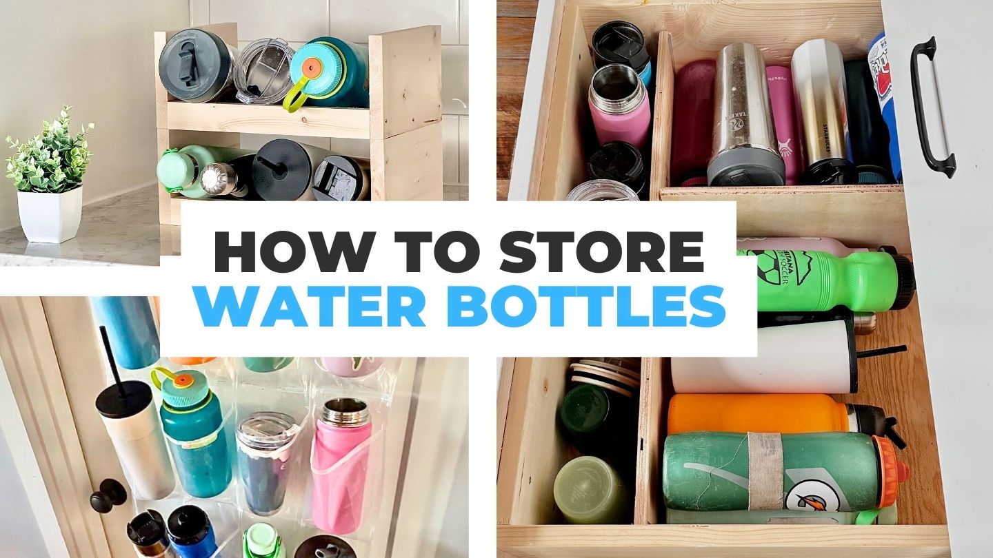 water bottle storage ideas