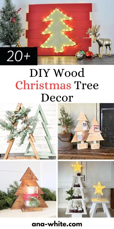 DIY Wood Christmas Tree Decor Projects