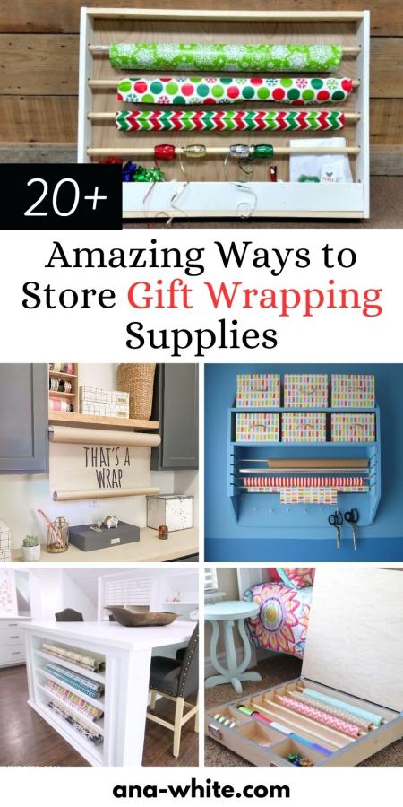 20+ Amazing Ways to Store Gift Wrapping Supplies