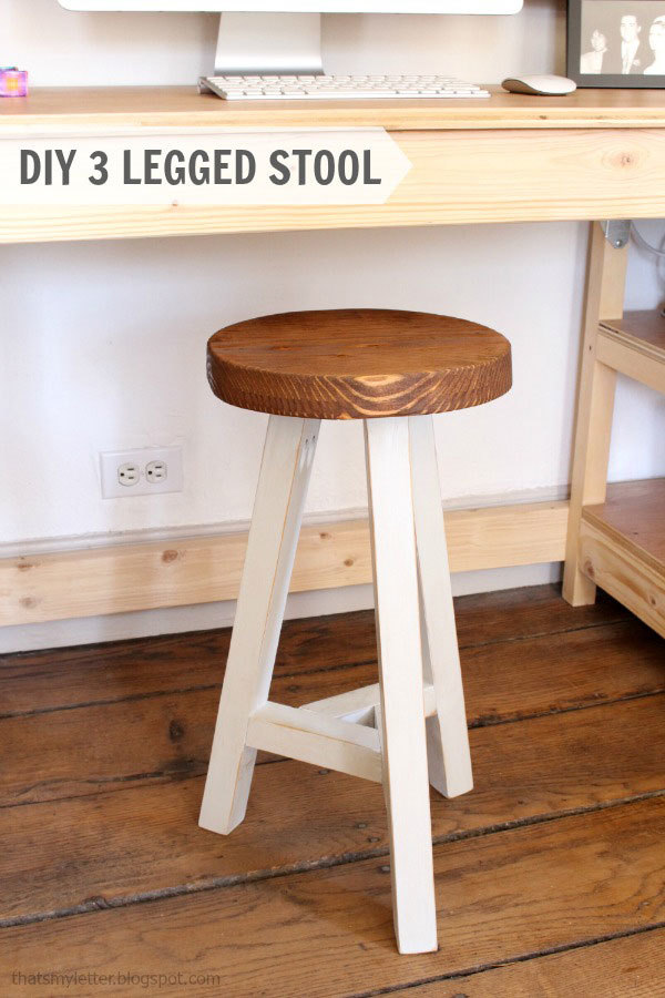 Vintage Style Three Legged Stool Ana White