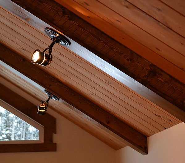 Wood beam cheap ceiling light
