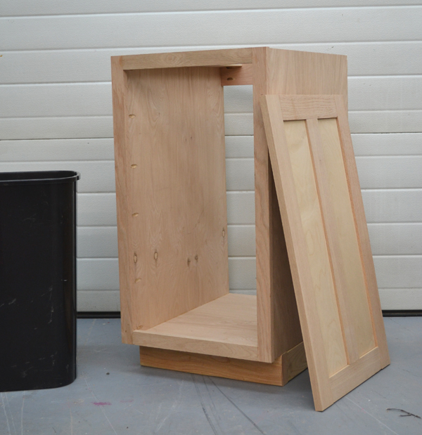 How to Build a Trash Can Cabinet with Pull Out Drawer - The Easy way