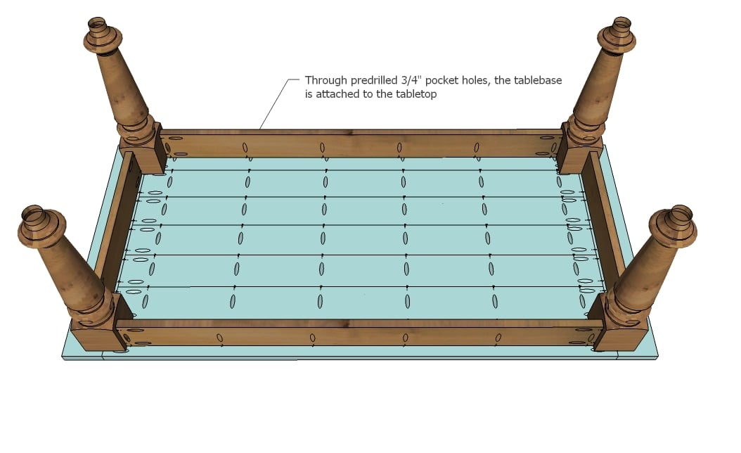 Turned Leg Coffee Table | Ana White