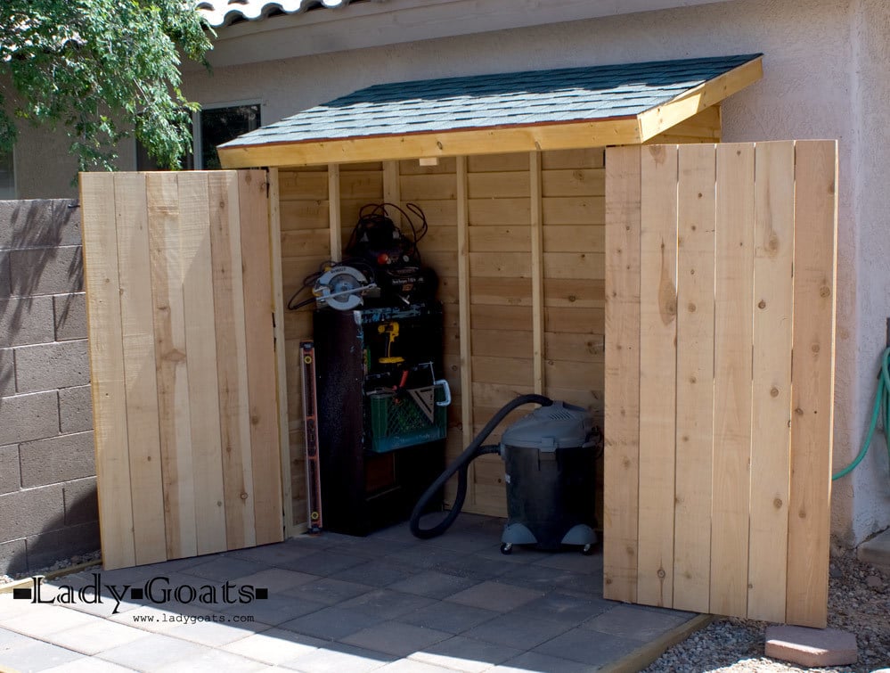 cedar shed inside view