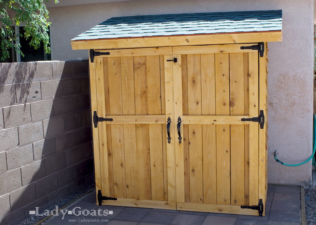 cedar shed front view