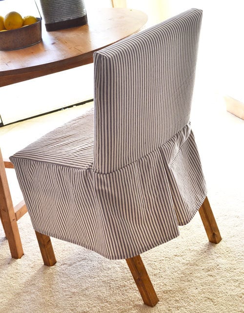 Parsons Slipcovered Short Skirt Dining Chair