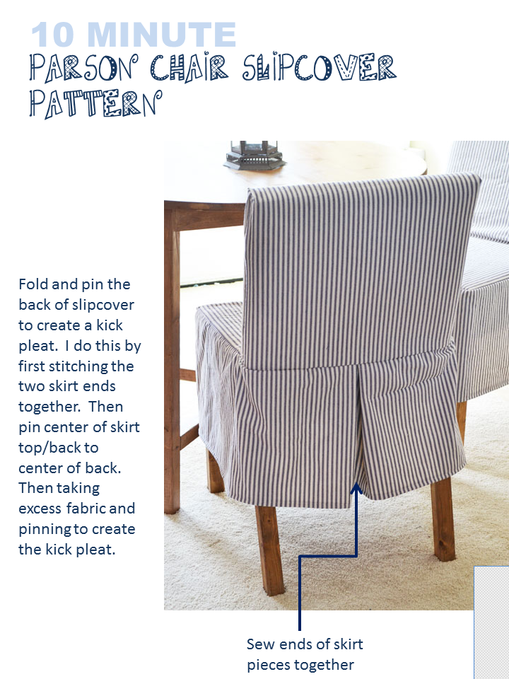 Easiest Parson Chair Slipcovers Ana White, How To Make Parson Chair Slipcovers
