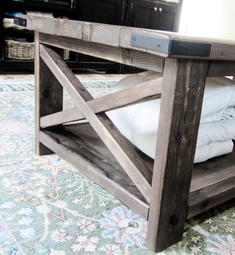 rustic x coffee table plans