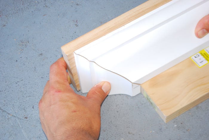 Crown shop molding shelf
