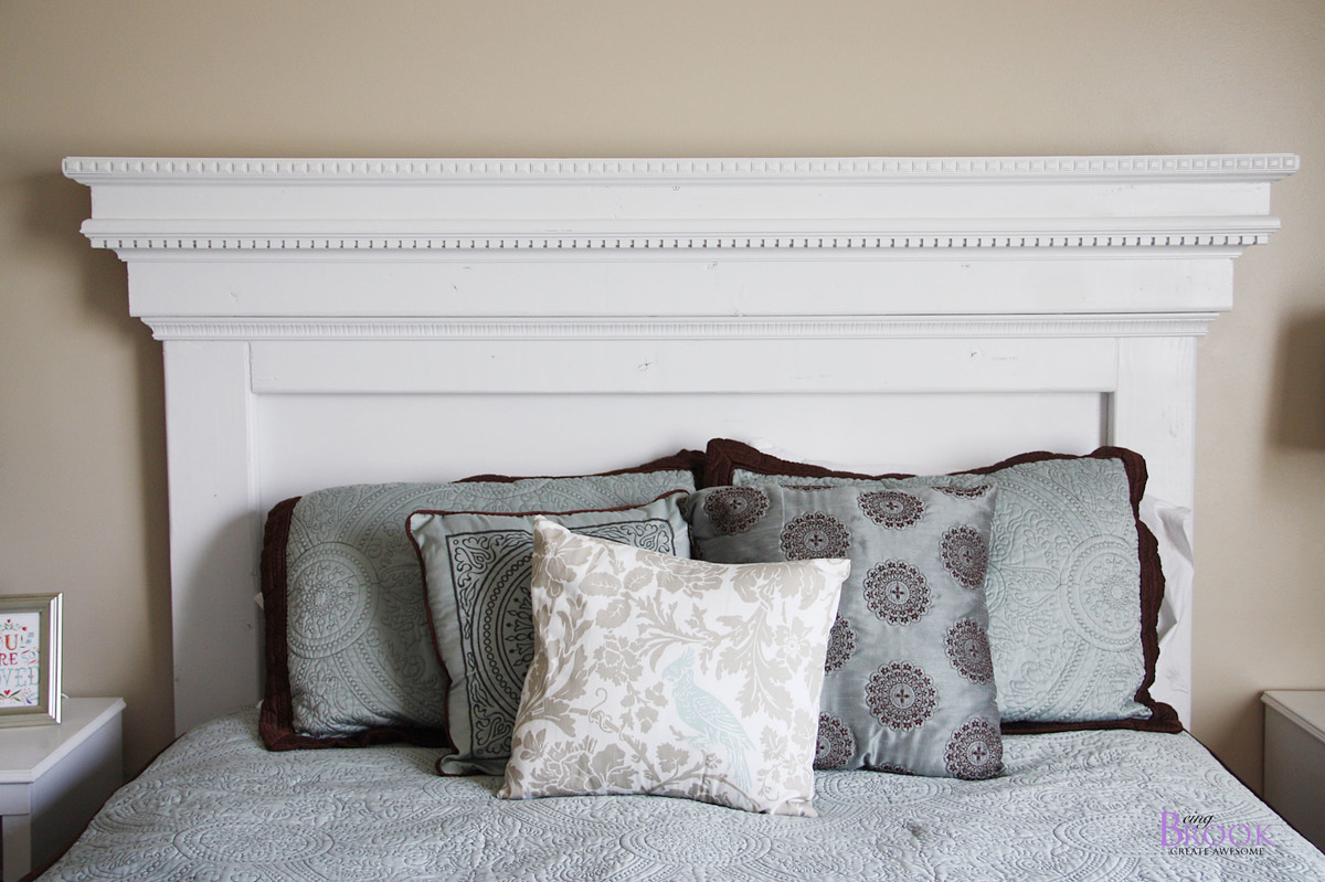 diy fancy moulding headboard pottery barn