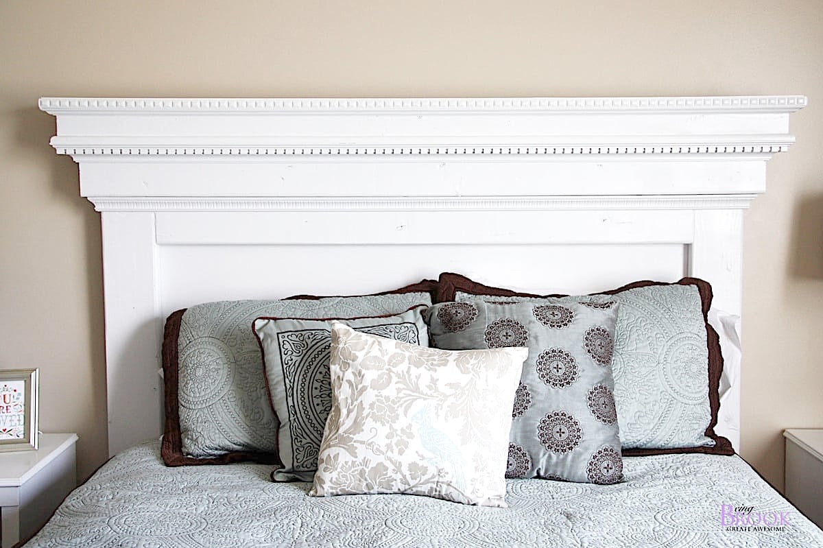 diy fancy moulding headboard pottery barn