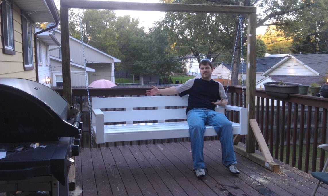 Modern porch swing store with stand