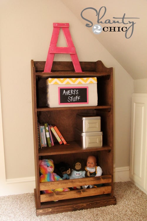 Kids Storage Bookshelf Ana White, Toddler Bookcase Plans