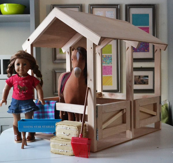 free plans American girl horse stable