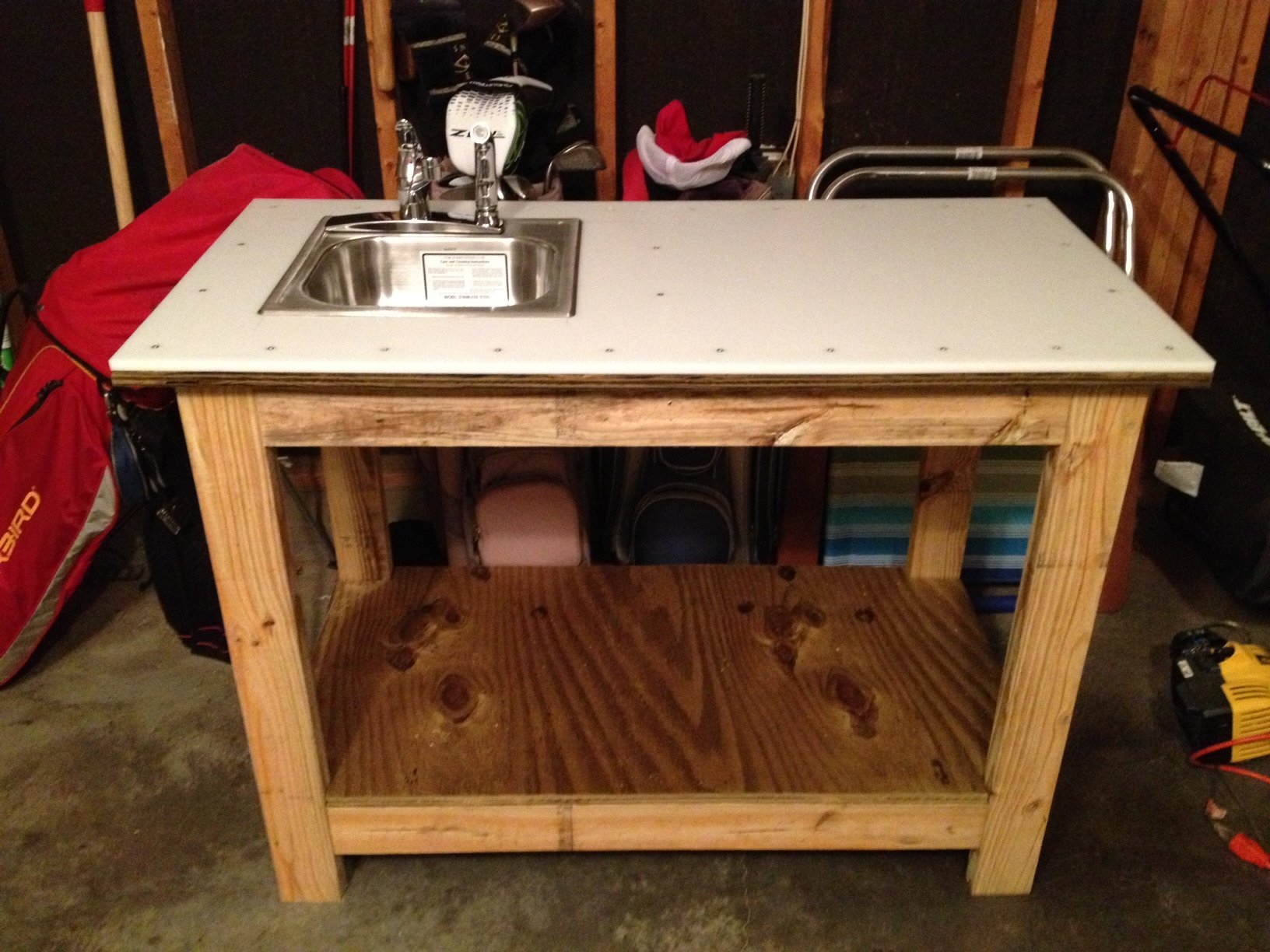 Kreg Jig work bench with with a twist (fish cleaning table for the