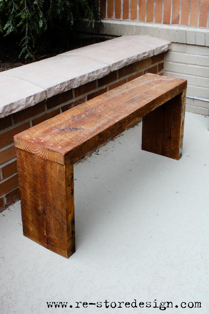 Ana White Reclaimed Wood Bench - DIY Projects